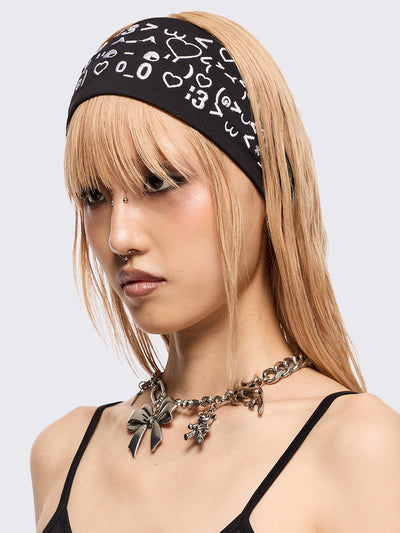 Girl Brain Black Headband