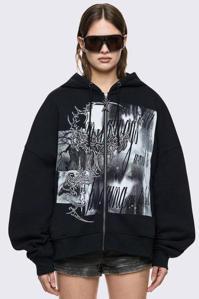 Sweatshirts & Zip-Up Hoodies - Grunge Y2K Clothing | Minga London