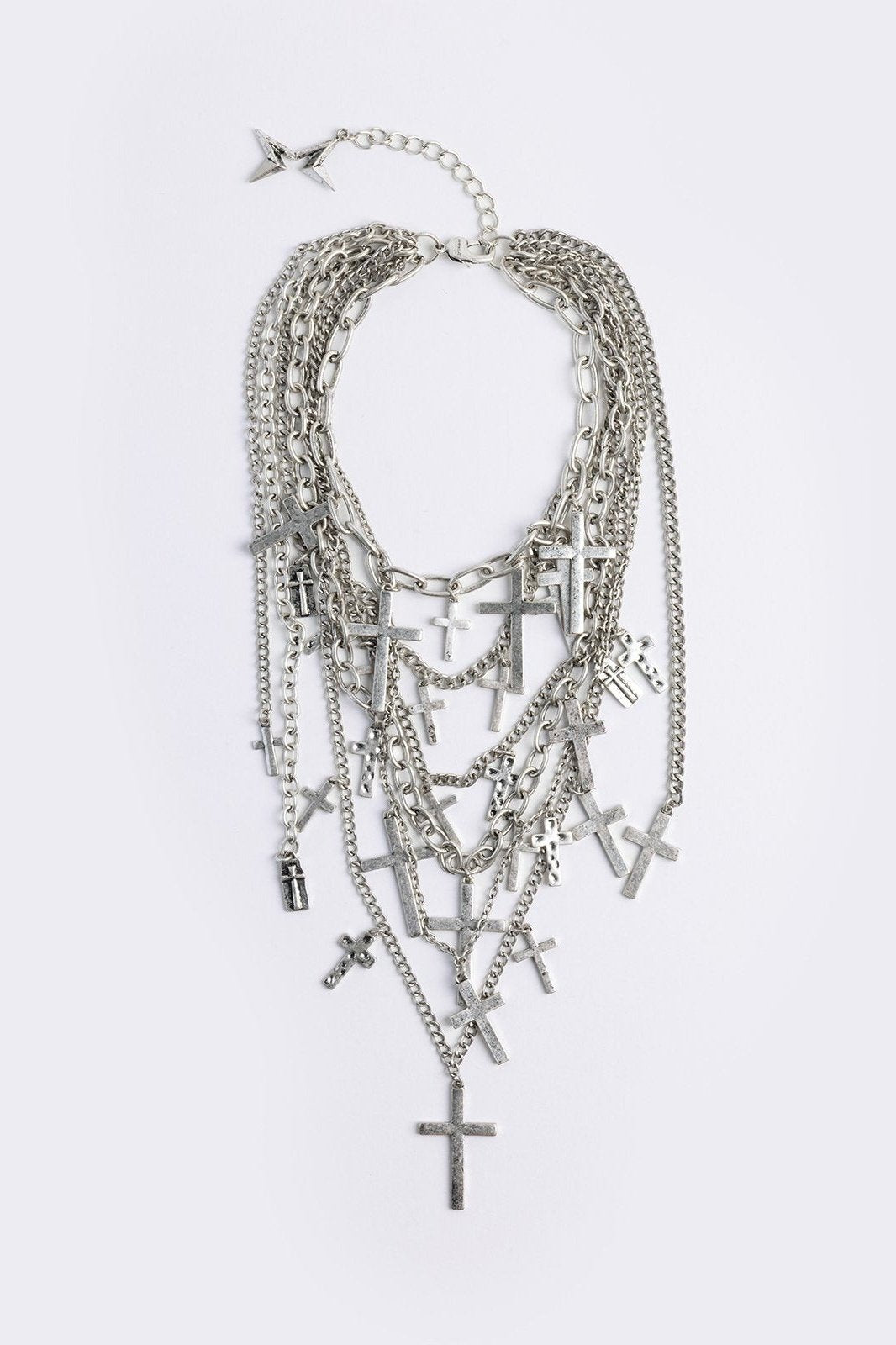 Layered Charm Necklace with Crosses | Minga London