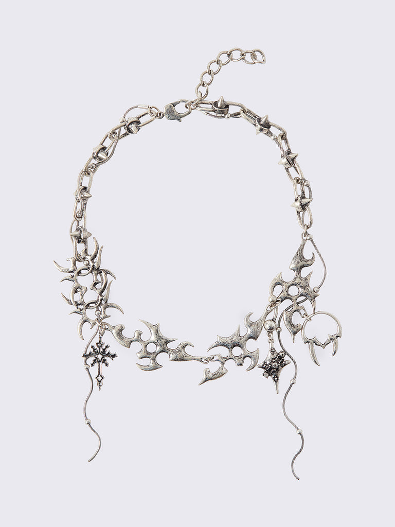 国内未入荷 Minga London - JINX CHARM NECKLACE Sigilism Charm Necklace in Silver | Minga London