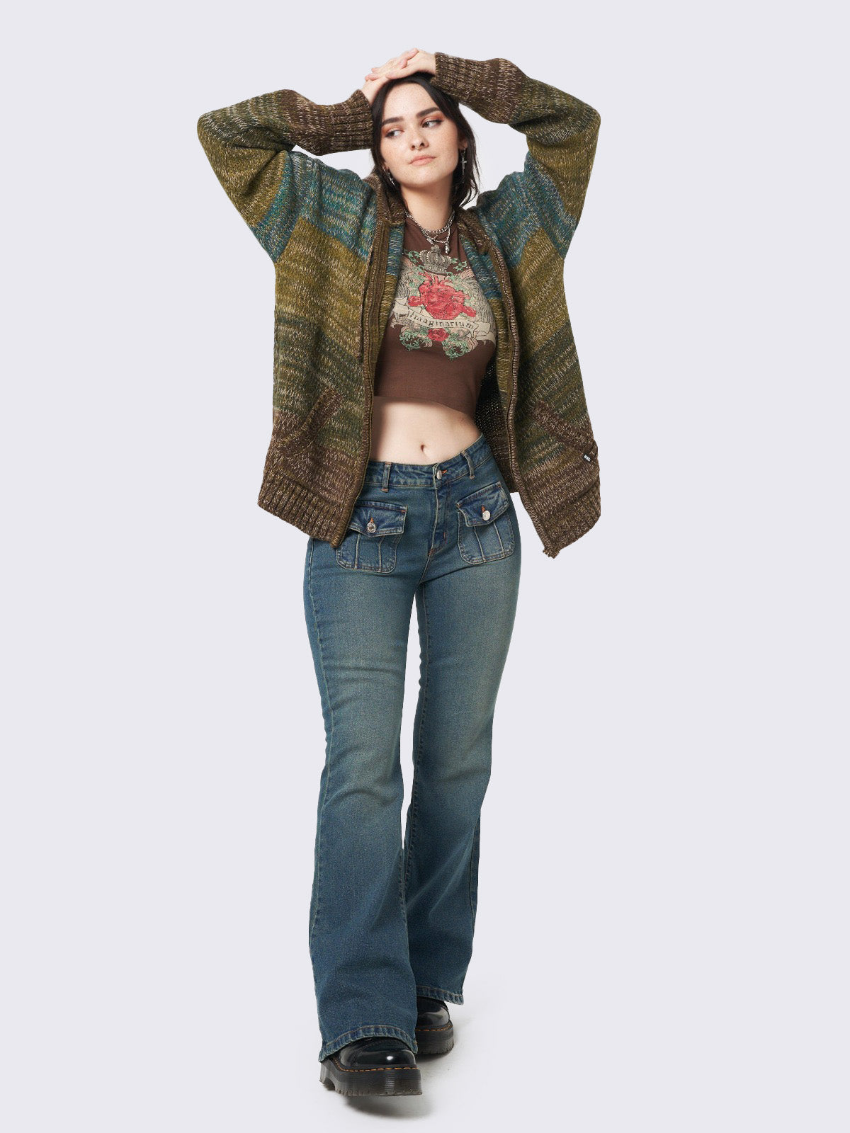 Iris Knitted Zip-Up Hoodie