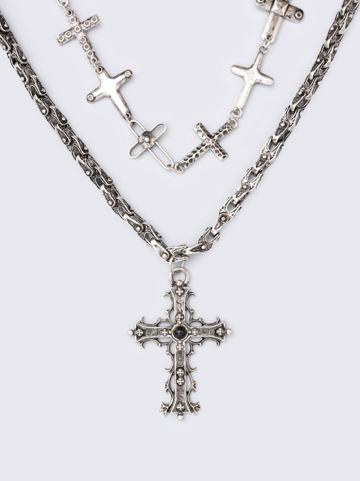 国内未入荷 Minga London - GLEAMING CROSS NECKLACE SET gleaming-cross-pendant-