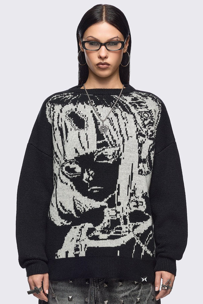 トップス igusa SCENE QUEEN SWEATERSHIRT slayer-girl-sweater-