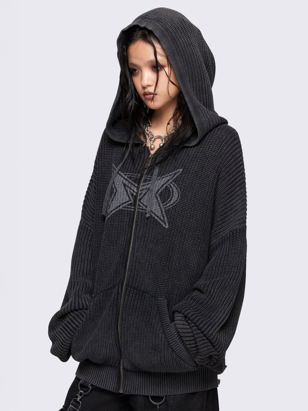 トップス 00s archive MIDAS drape Cardigan grunge Disconnect Collection | Y2K Tracksuits, Hoodies