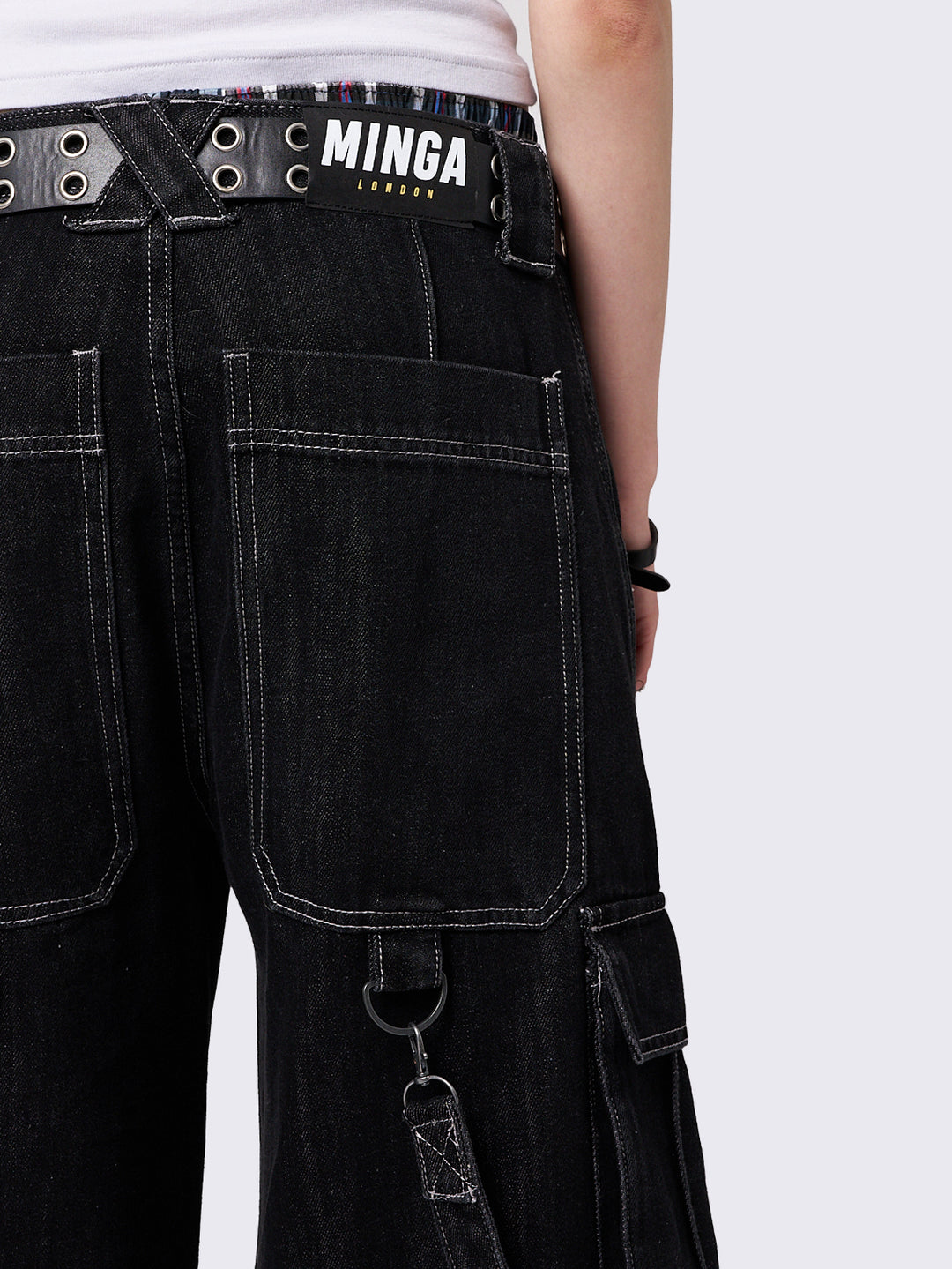 Amazon.com: Newfacelook Men's Motorcycle Cargo Jeans Pants