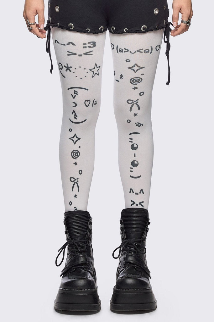 【完売品】KASHIKO Calligraphy Tights ソックス 韓国 Kashiko(カシコ) - ブランド通販のBUYMA レッグウェア