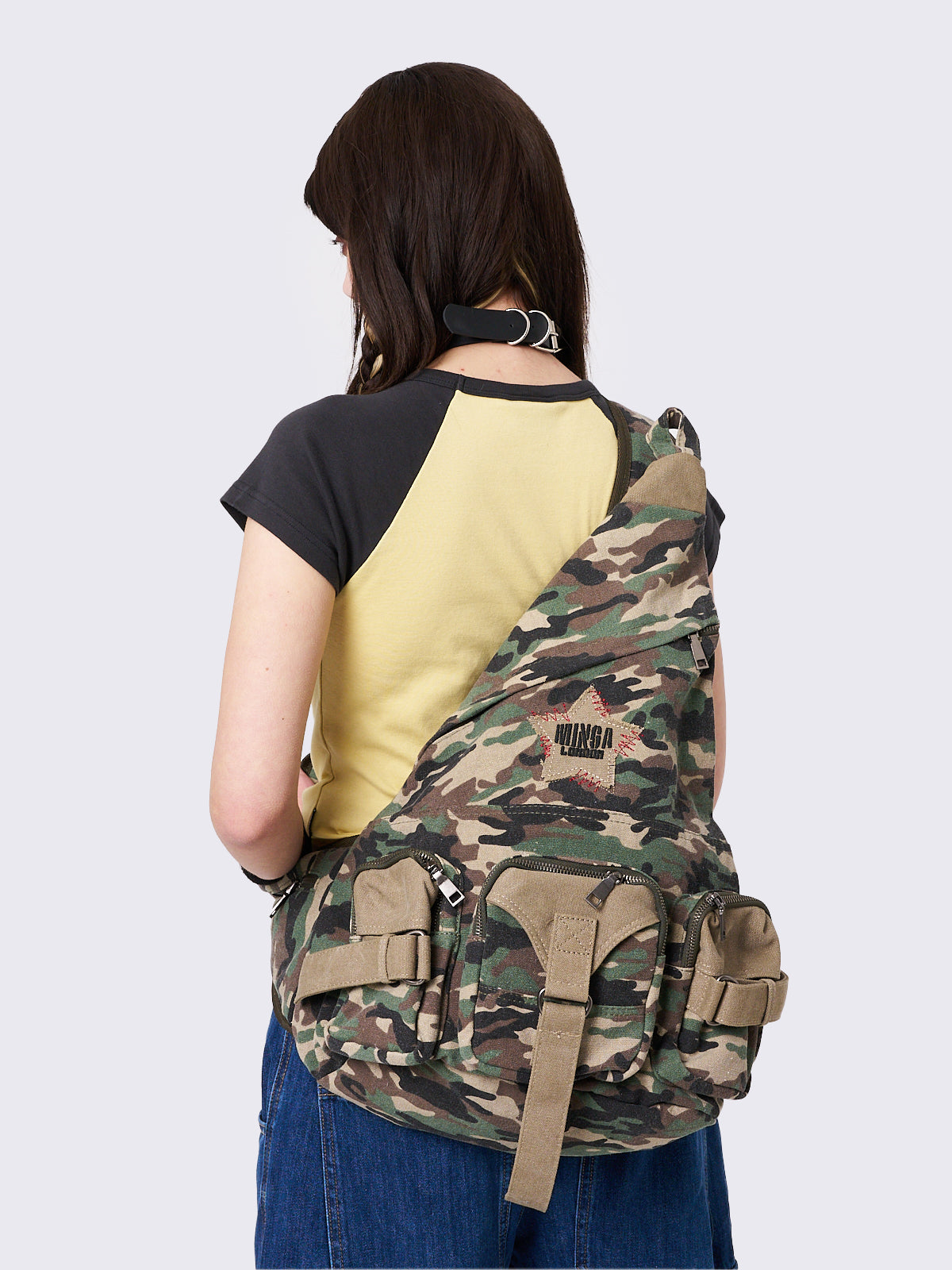 Camo Multi Pocket Sling Bag 