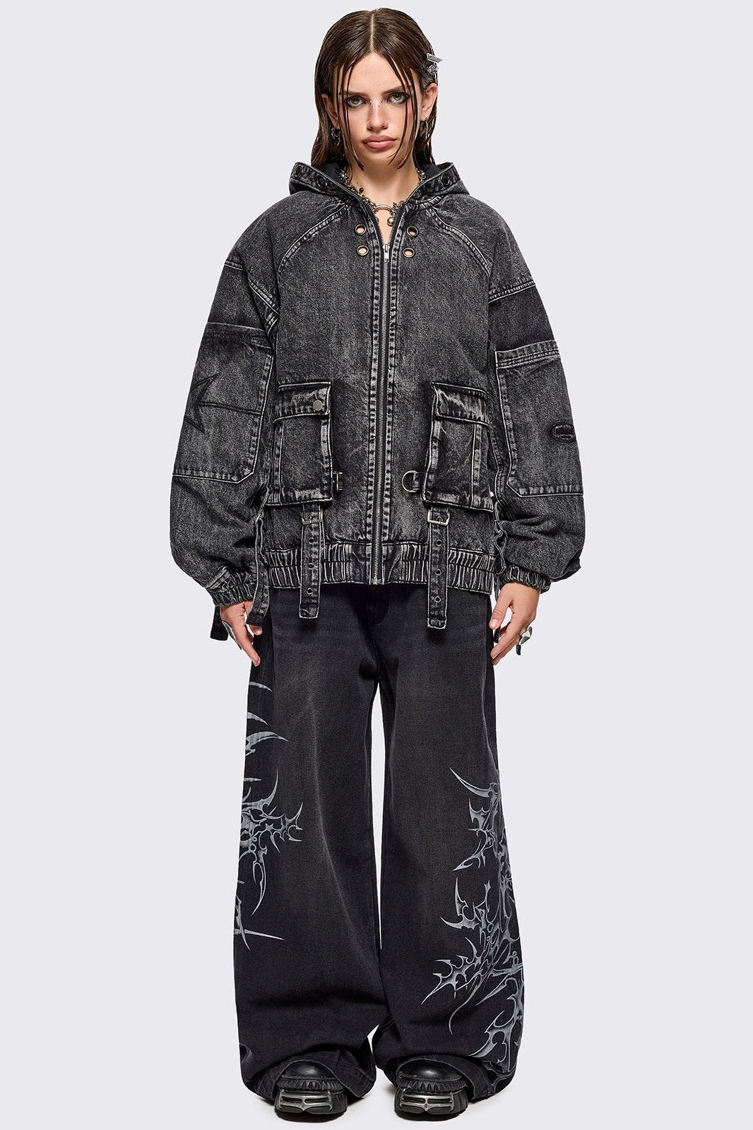 ジャケット・アウター MARK & LONA Explosion Stand Zip Jumper Jackets adidas By Stella McCartney Mid Length Padded Winter Jacket