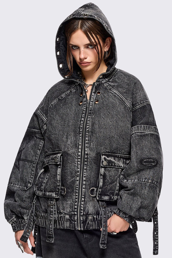 ジャケット・アウター unkown vintage denim switching jacket Prime-Over Denim Switching Alien Blouson