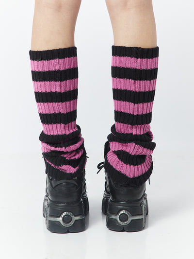 All Striped Up Leg Warmers - Minga London