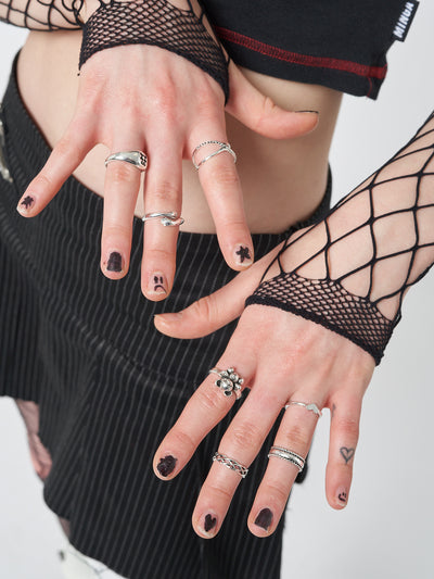 Bear With Me Silver Rings Set - Minga London