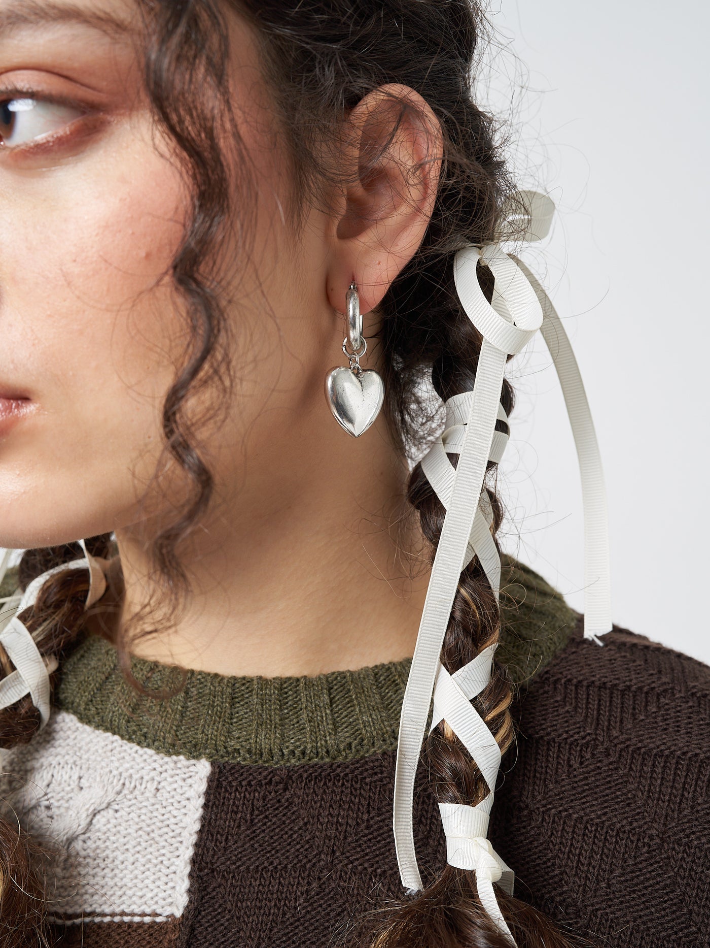 Chunky Heart Hooped Earrings - Minga London