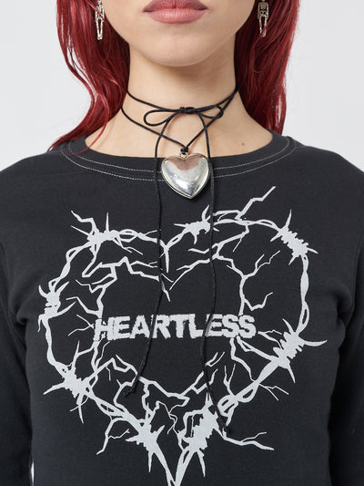 Chunky Heart Pendant Necklace - Minga London