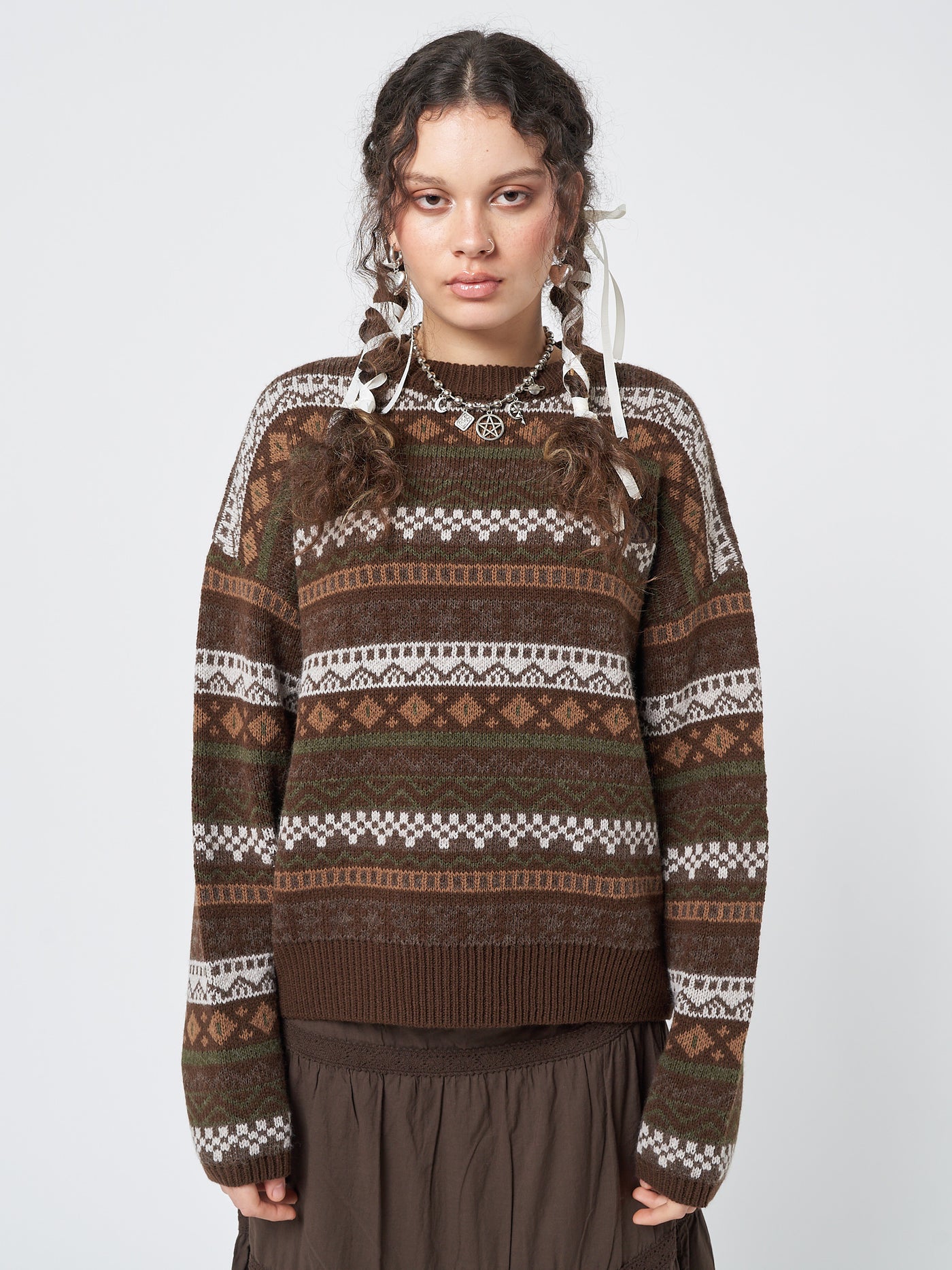 Grandma Jacquard Knit Jumper - Minga London