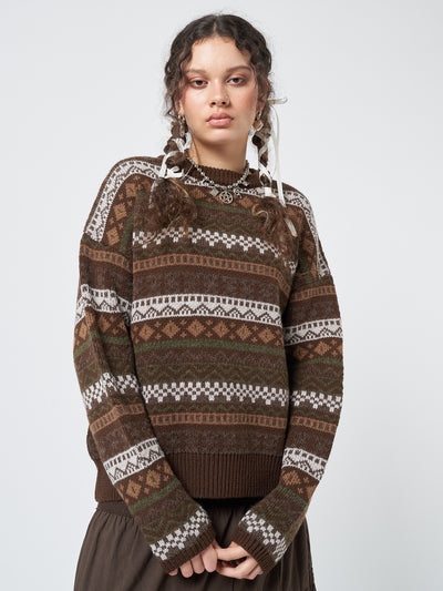 Grandma Jacquard Knit Jumper - Minga London