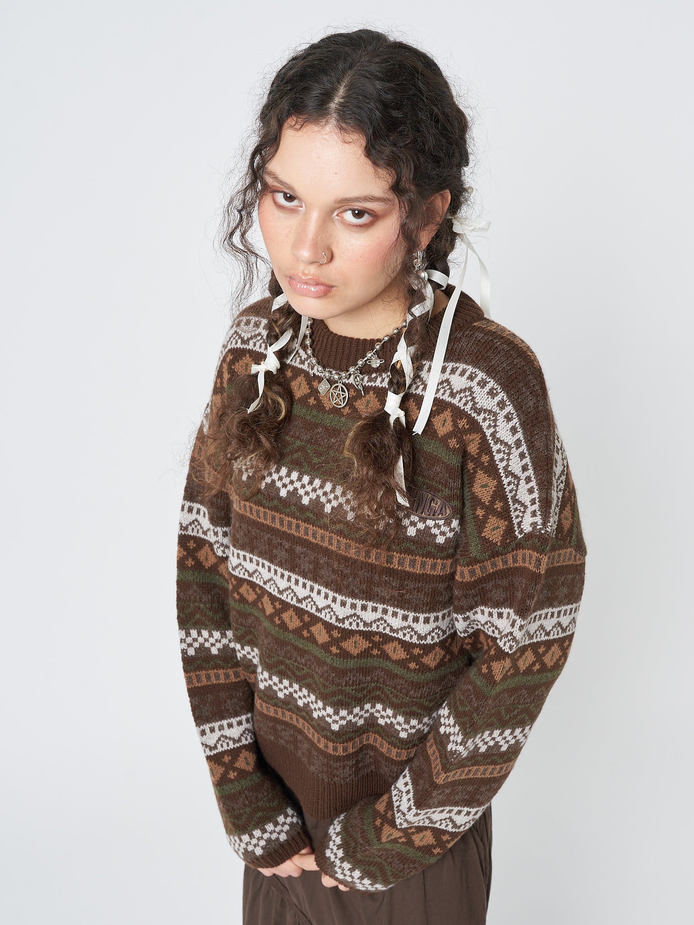 Grandma Jacquard Knit Jumper - Minga London
