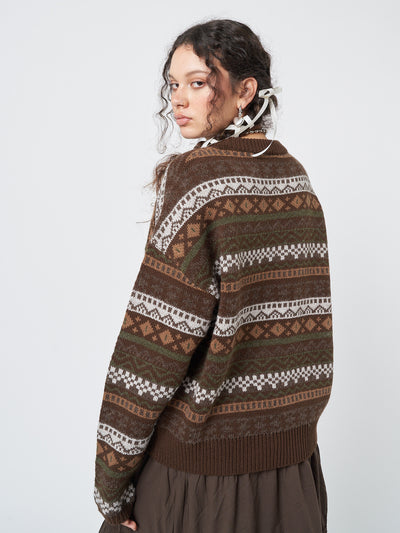 Grandma Jacquard Knit Jumper - Minga London