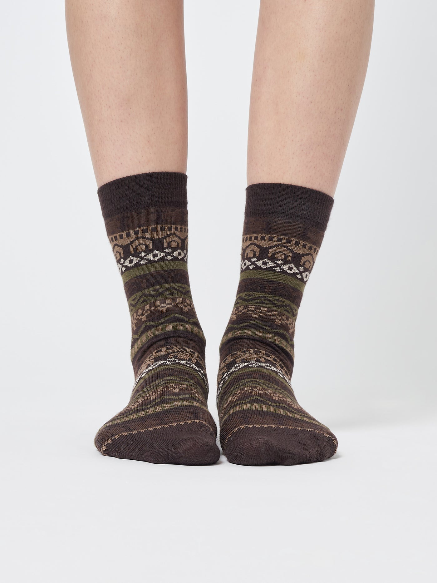Grandma Jacquard Knit Socks - Minga London