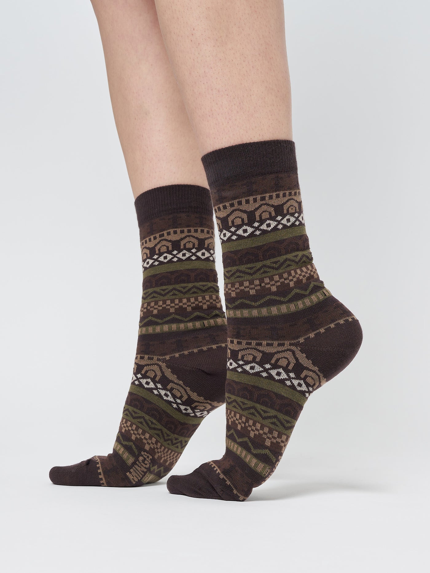 Grandma Jacquard Knit Socks - Minga London