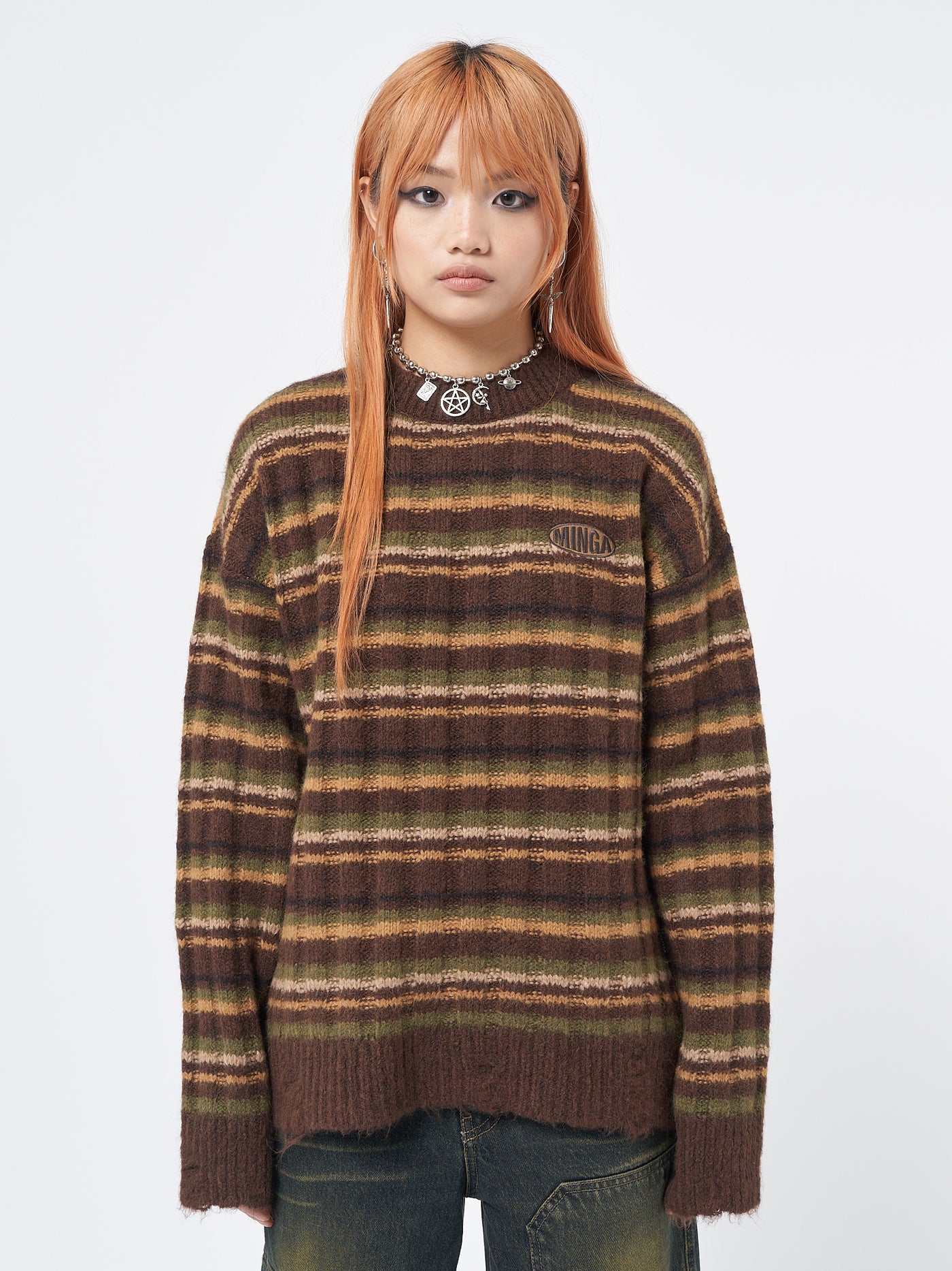 Hazel Striped Chunky Knit Jumper - Minga London