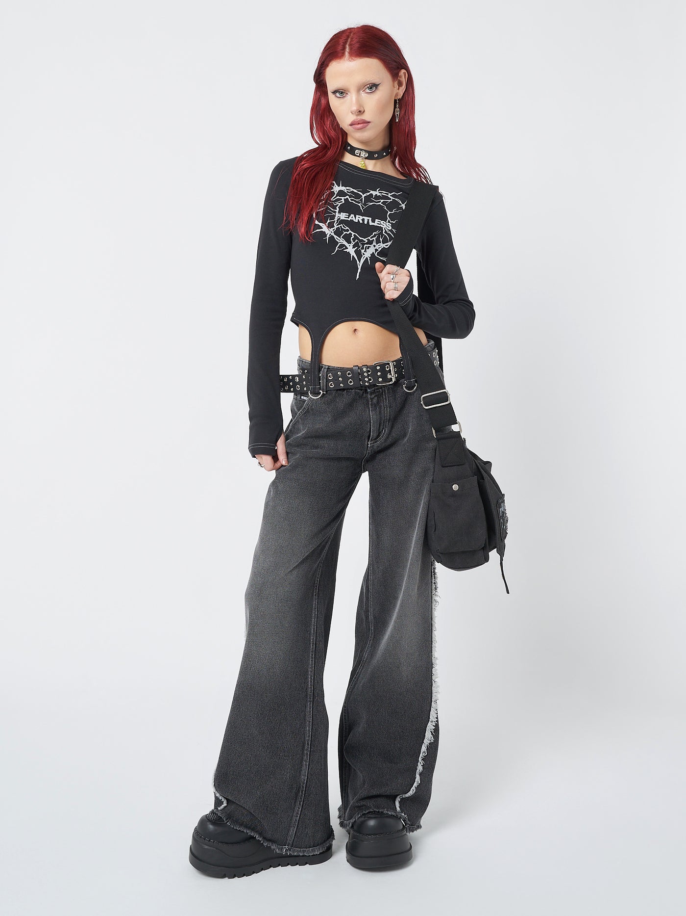 Heartless Black Straps Top - Minga London