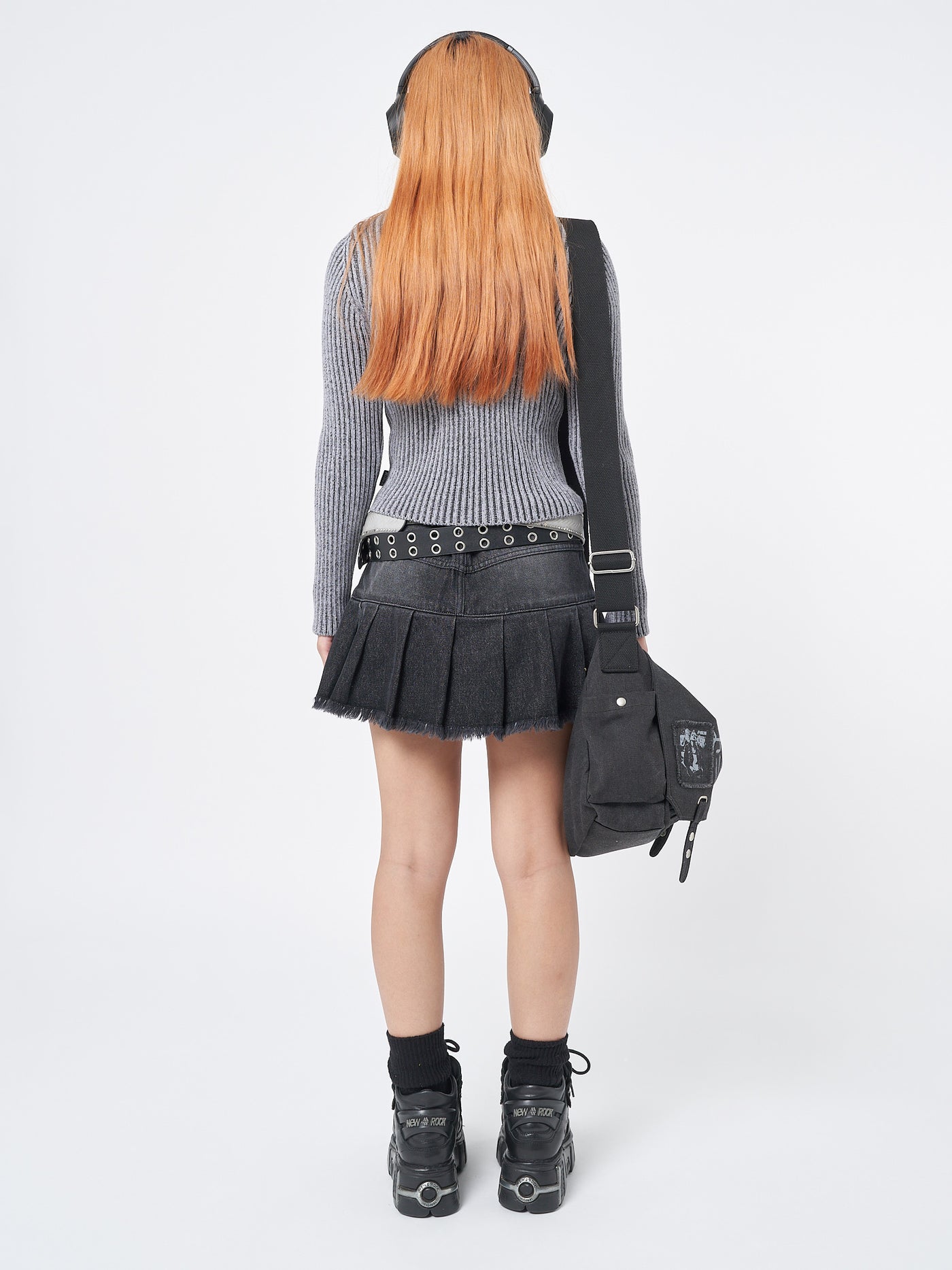 Nya Black Pleated Mini Skirt - Minga London