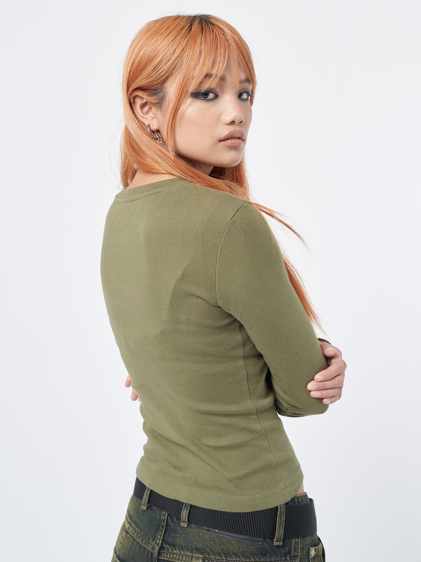 Rather Be Different Khaki Graphic Top - Minga London