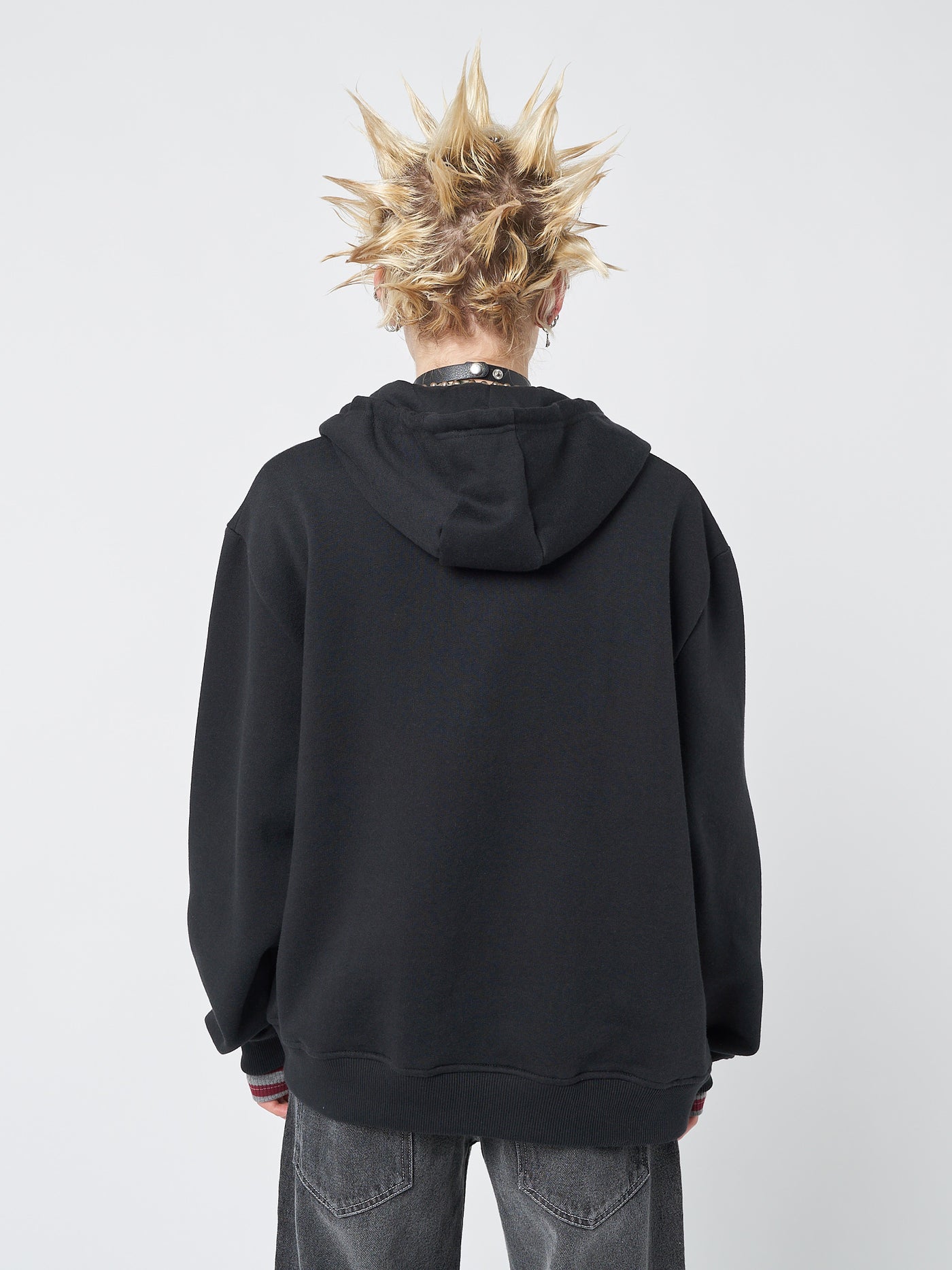 Red Angel Black Zip Up Hoodie - Minga London