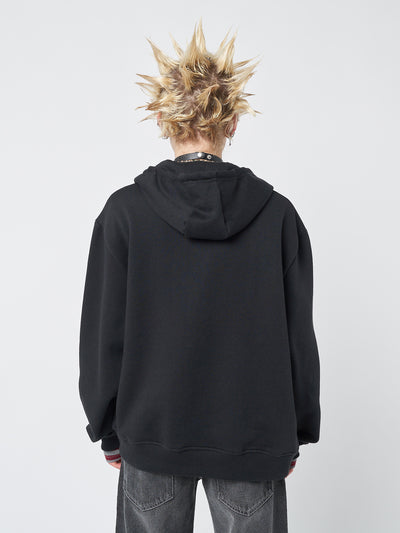 Red Angel Black Zip Up Hoodie - Minga London