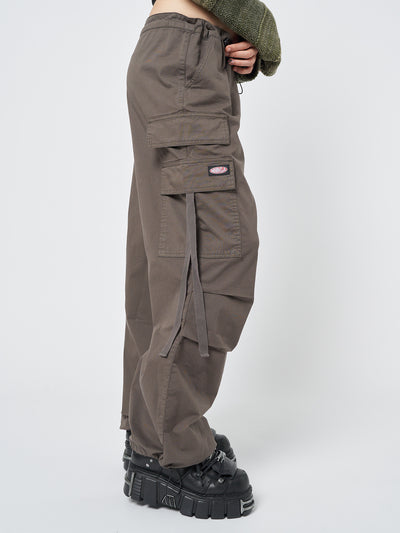 Rheo Brown Tech Cargo Pants - Minga London