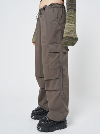 Rheo Brown Tech Cargo Pants - Minga London