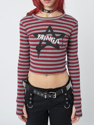 Star Sign Striped Rib Top - Minga London