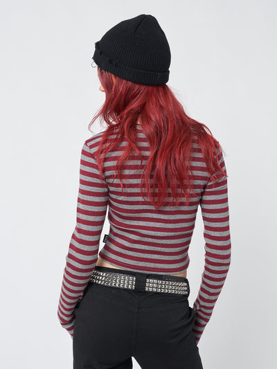 Star Sign Striped Rib Top - Minga London