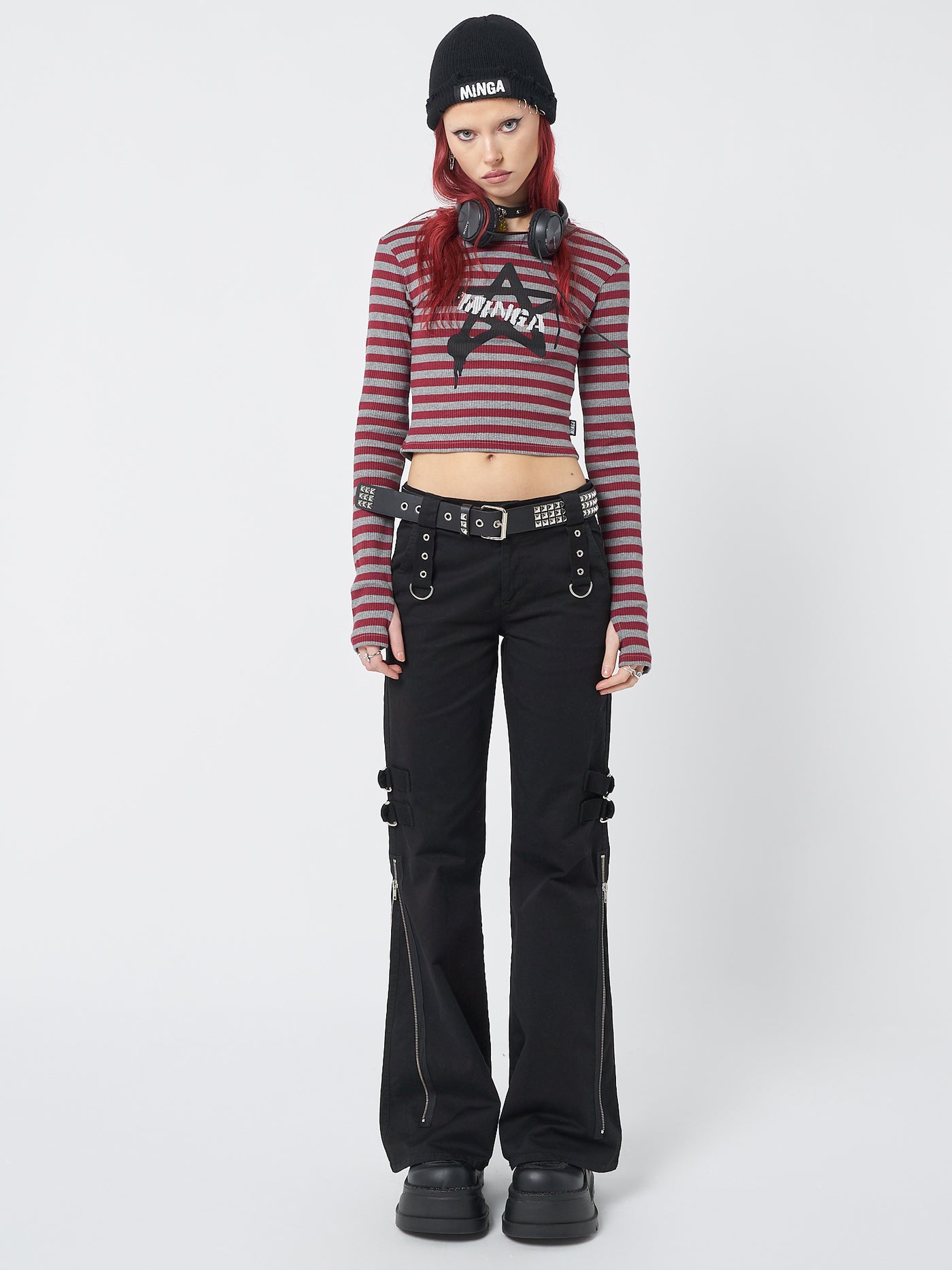 Star Sign Striped Rib Top - Minga London
