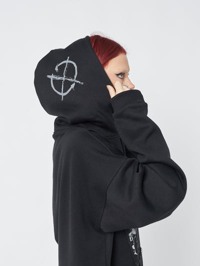 Troublemaker Patches Black Hoodie - Minga London