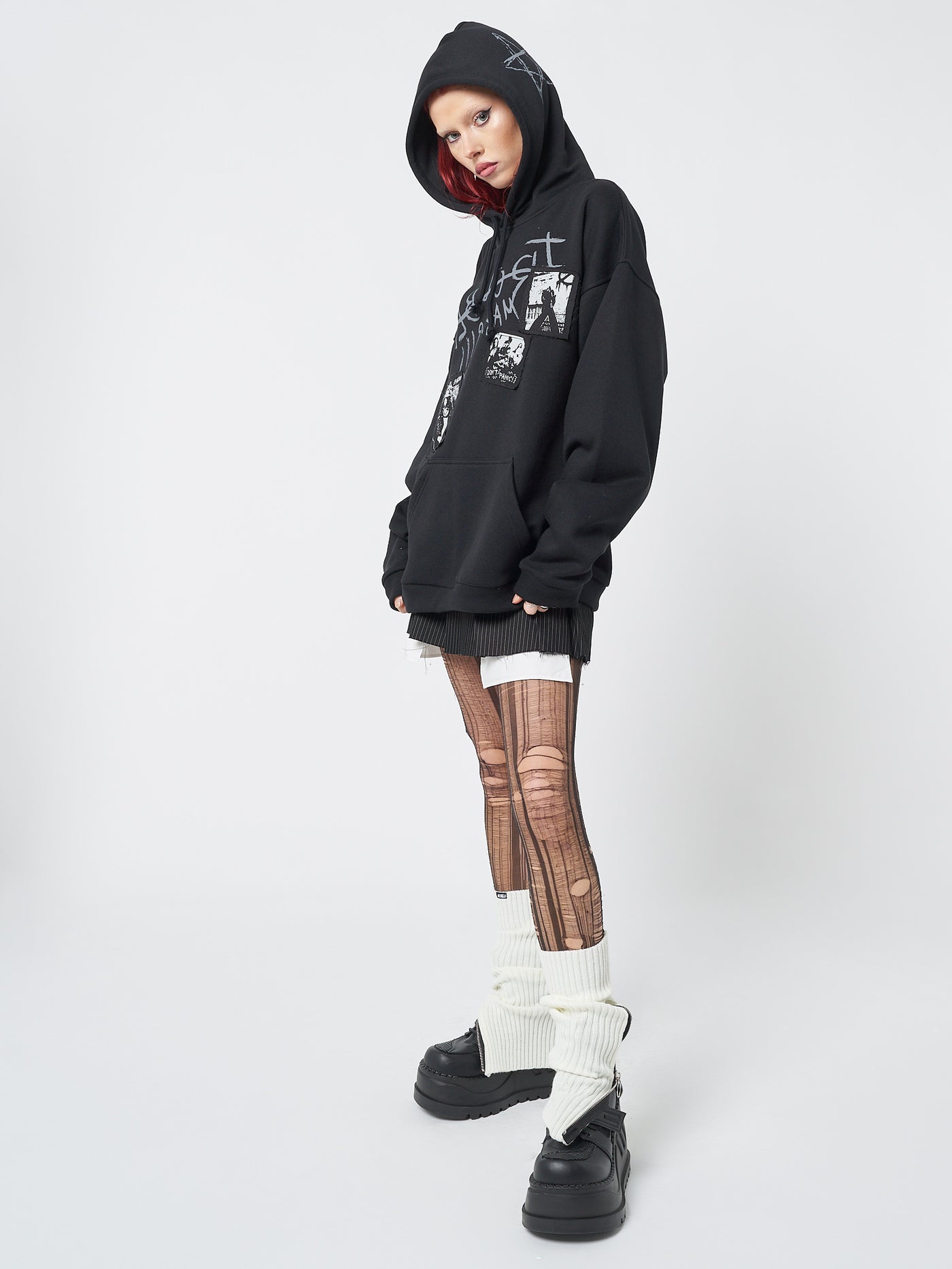 Troublemaker Patches Black Hoodie - Minga London