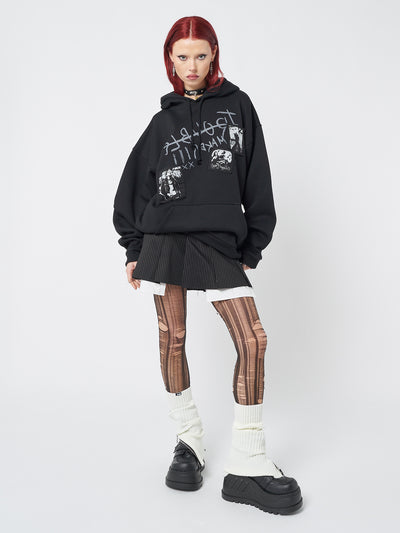 Troublemaker Patches Black Hoodie - Minga London
