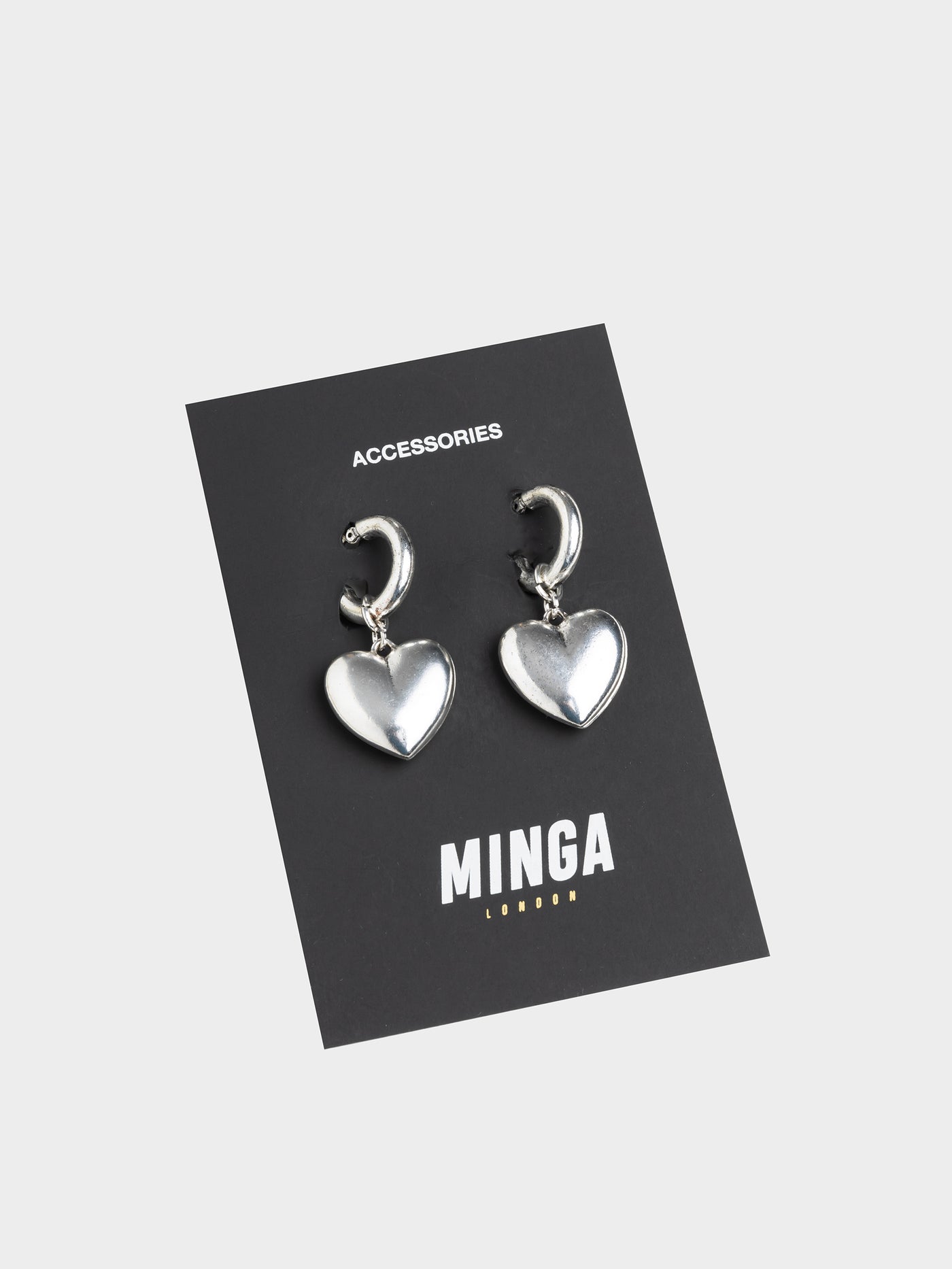 Chunky Heart Hooped Earrings - Minga London