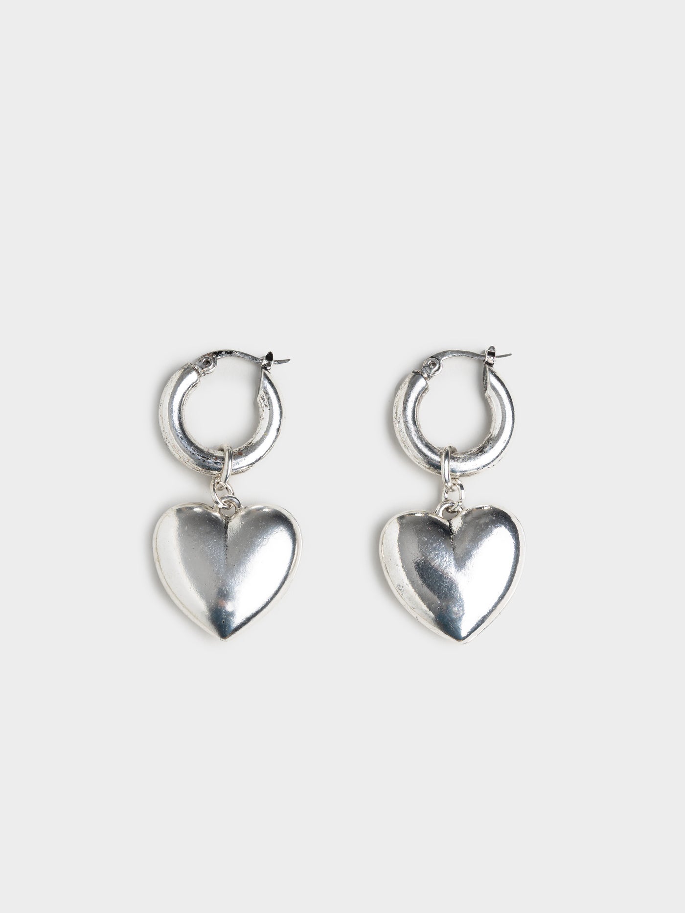Chunky Heart Hooped Earrings - Minga London