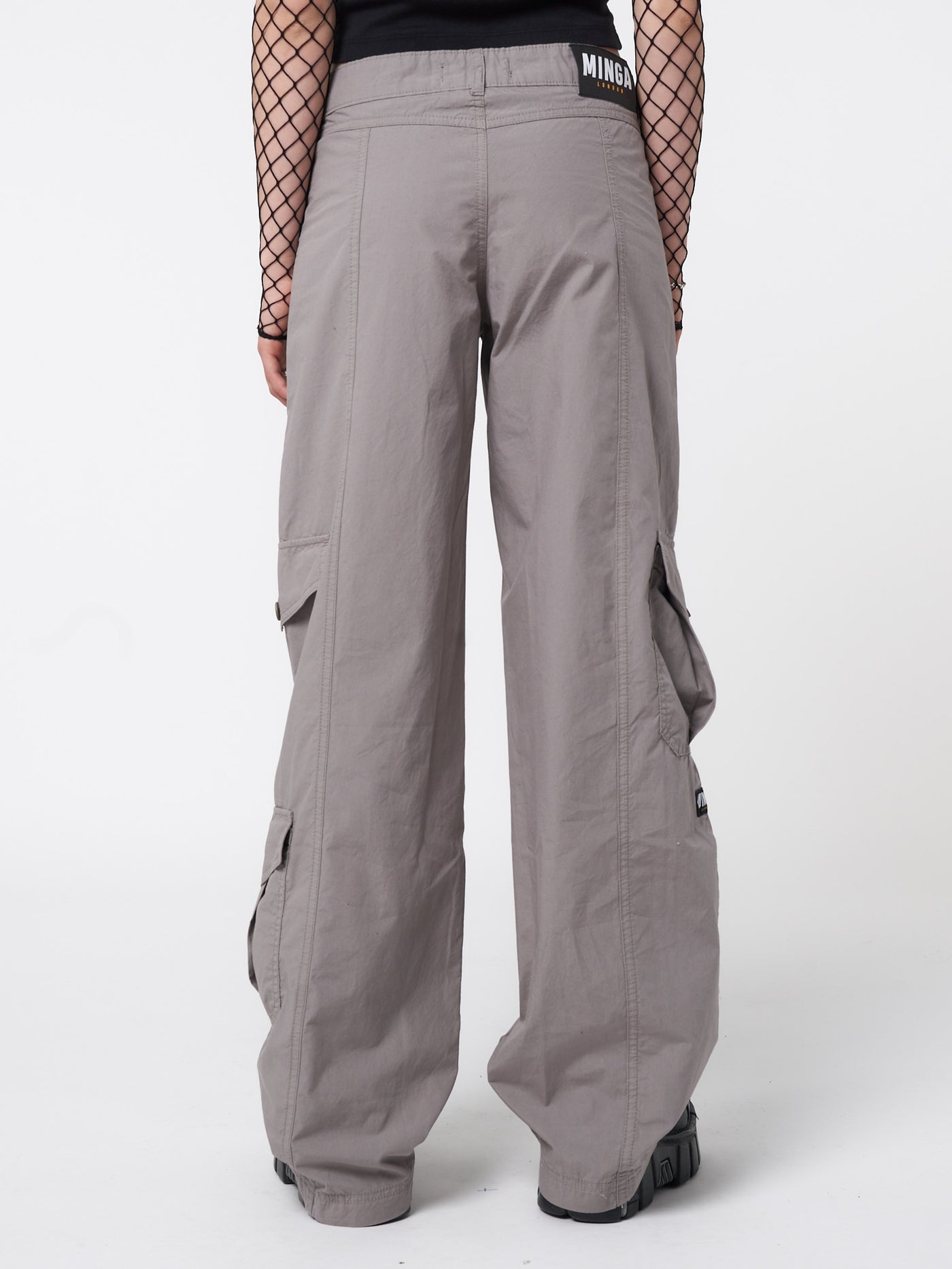 Cleo Grey Y2k Cargo Pants - Minga London