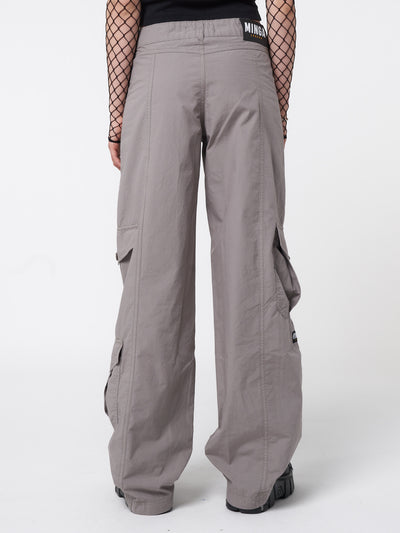 Cleo Grey Y2k Cargo Pants - Minga London