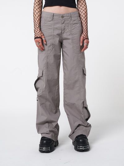 Cleo Grey Y2k Cargo Pants - Minga London