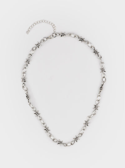 Crown Of Thorns Silver Necklace Set - Minga London