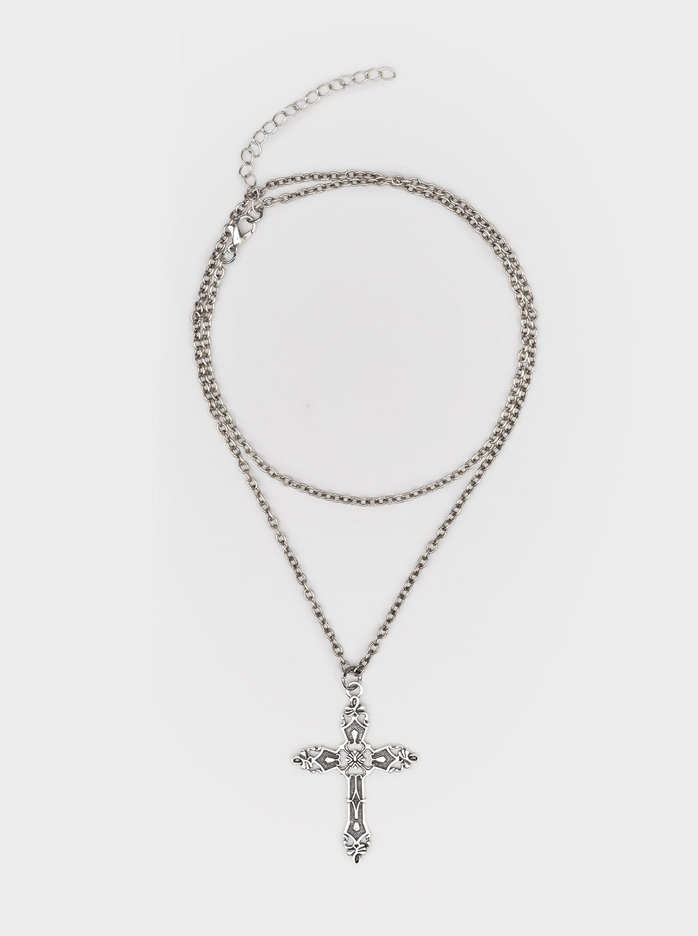 Silver necklace with cross pendant