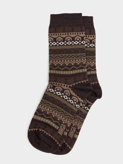 Grandma Jacquard Knit Socks - Minga London