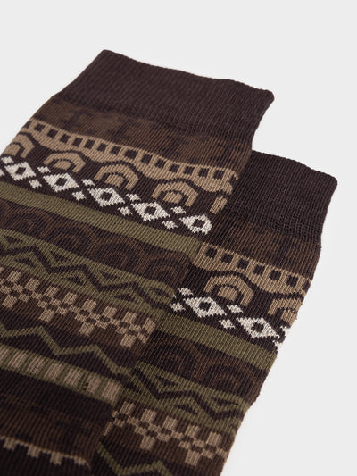 Grandma Jacquard Knit Socks - Minga London