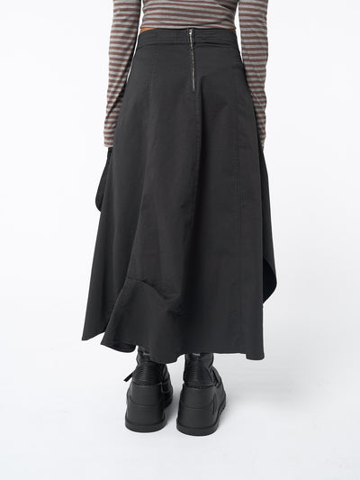 Lexi Black Tech Cargo Maxi Skirt - Minga London