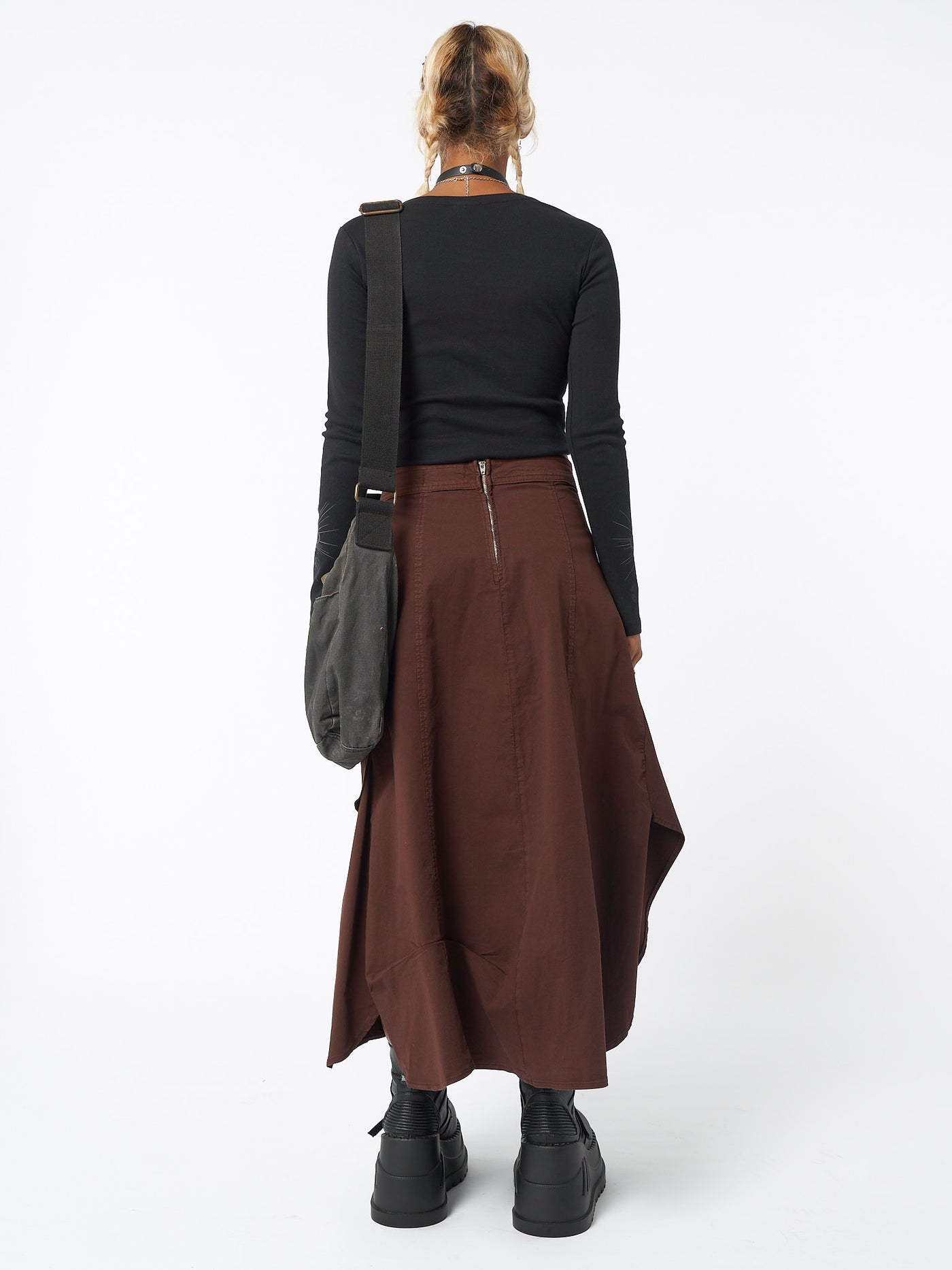 Lexi Brown Tech Cargo Maxi Skirt - Minga London