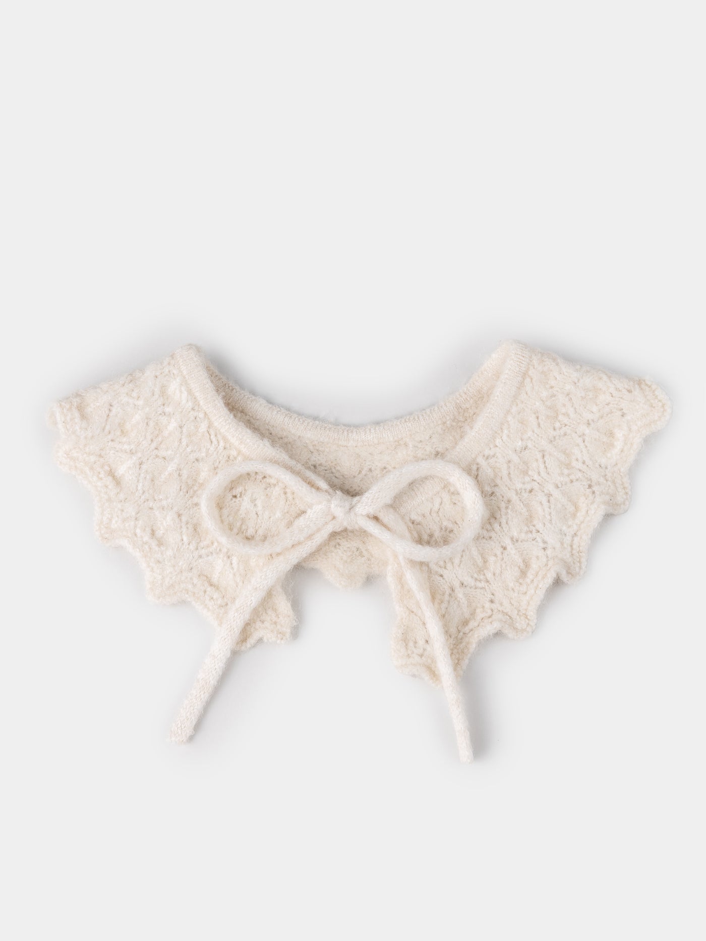 Soft Ballerina Patterned Frill Knitted Collar - Minga London