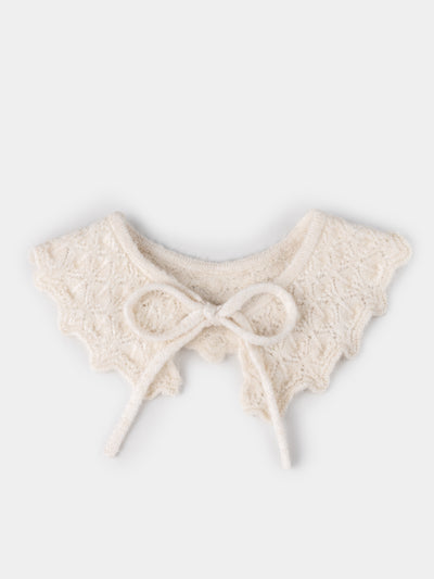 Soft Ballerina Patterned Frill Knitted Collar - Minga London